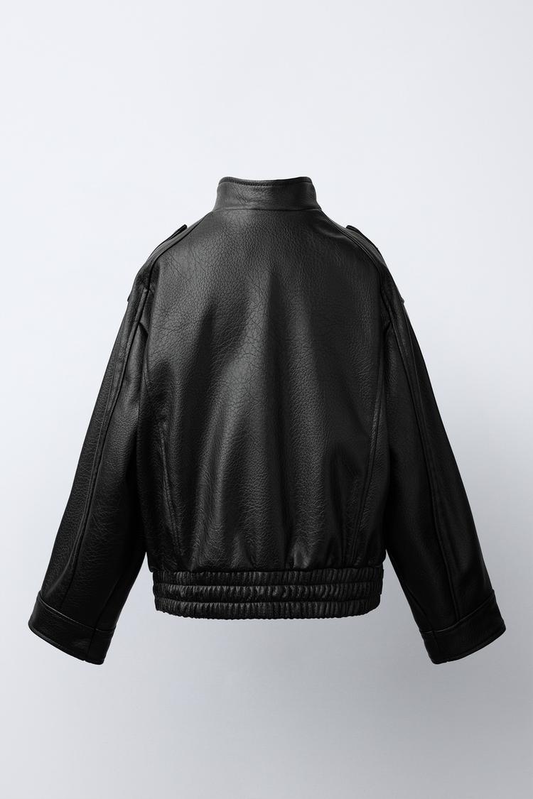 Chaqueta efecto piel cruzada 7