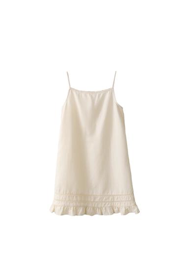 2-5 AÑOS/ VESTIDO TÚNICA ENTREDÓS ALGODÓN LINO LIMITED EDITION - Crudo medio de Zara