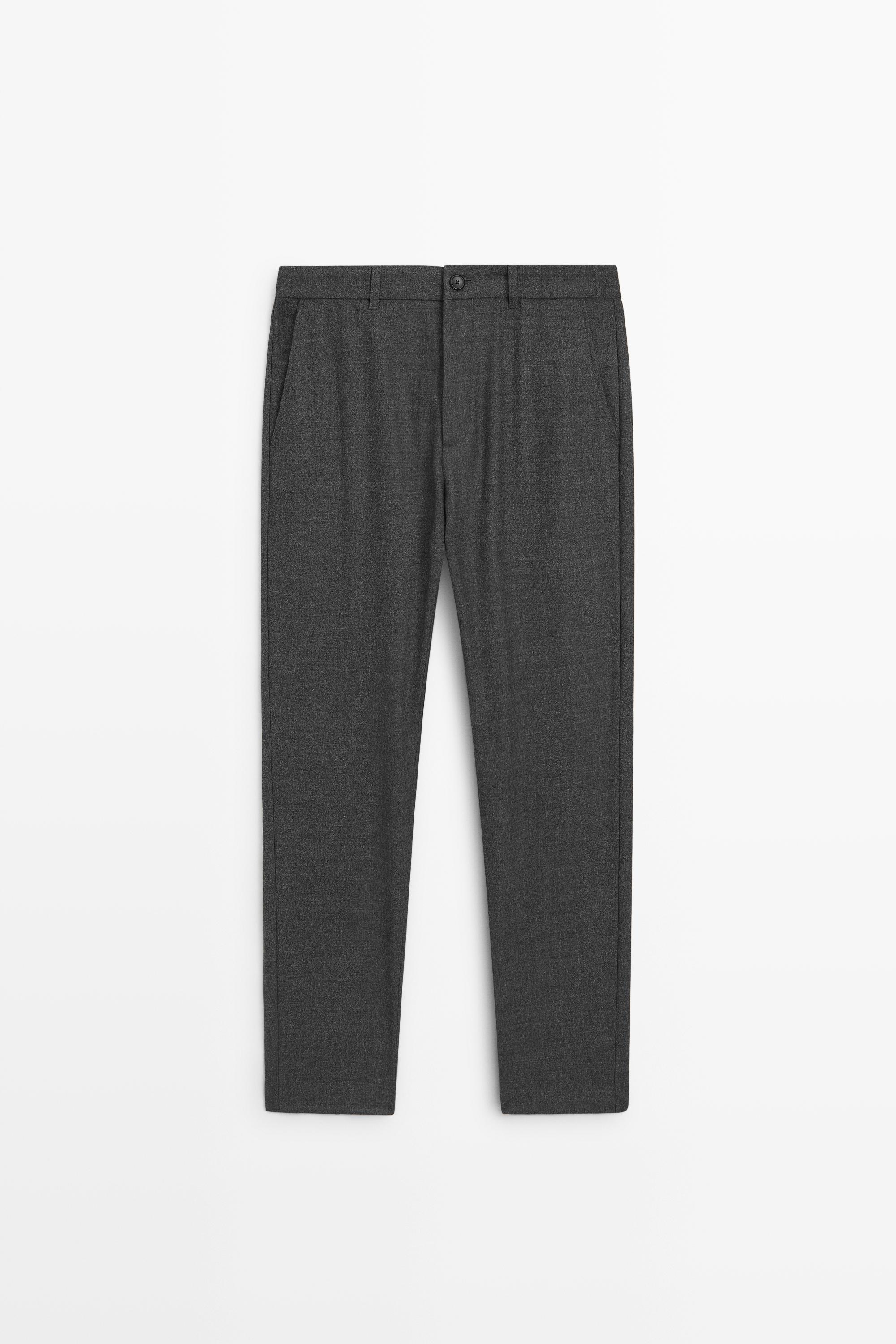 Pantalon jogger en mélange de laine