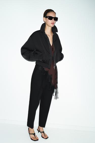 BLOUSON COURT REMBOURRÉ - Noir de Zara - Image 4