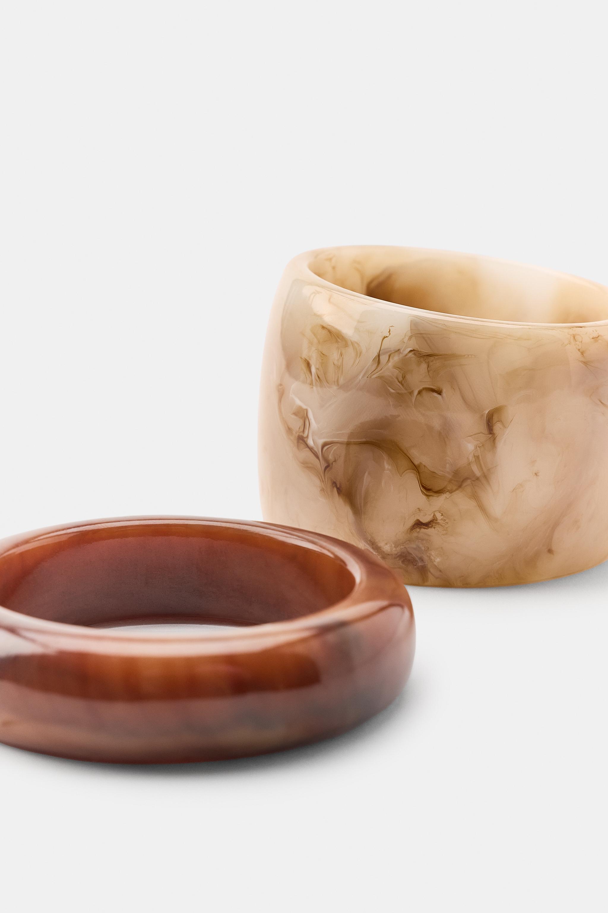 TWO-PACK OF RIGID RESIN BRACELETS