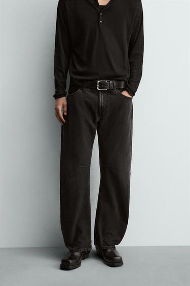 BARREL FIT JEANS - Black by Zara