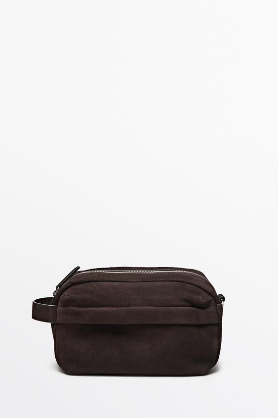 Neceser piel ante - Marrón de Zara - Imagen 0