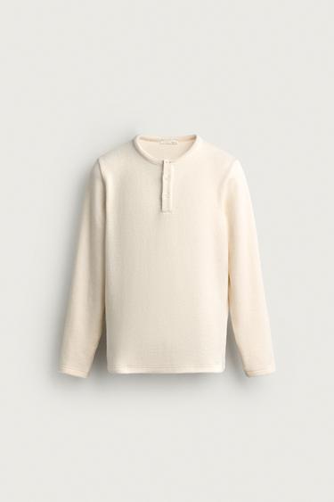 CAMISETA CUELLO PANADERO CANALÉ - Blanco roto de Zara