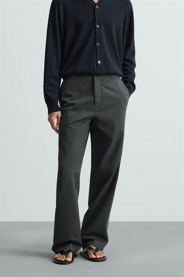 PANTALÓN RELAXED FIT TRAJE - Gris antracita de Zara