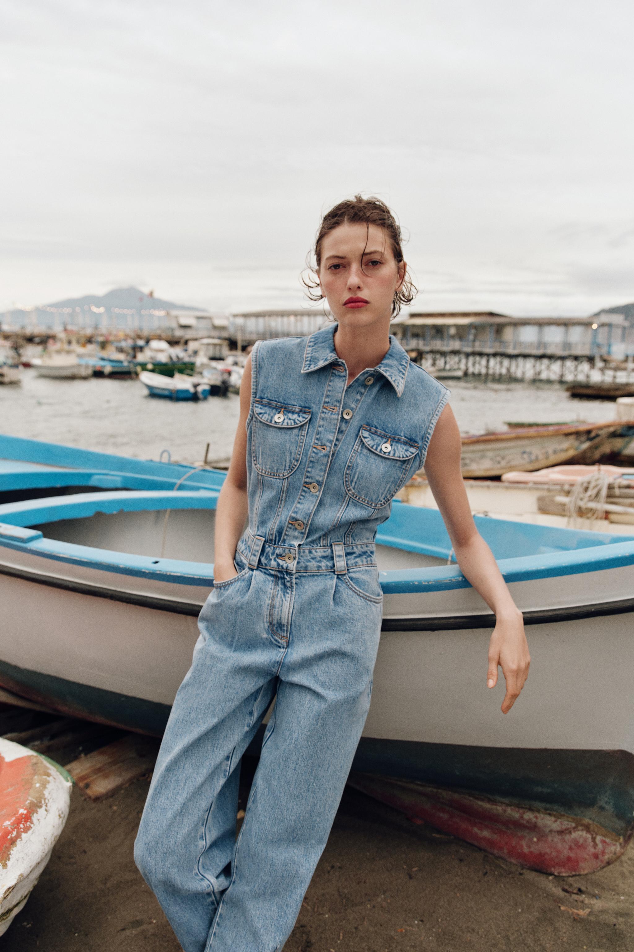 Z1975 BALLOON LEG DENIM JUMPSUIT