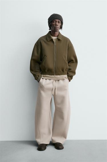 PANTALÓN GLOBO FIT EFECTO NEOPRENO - Piedra de Zara