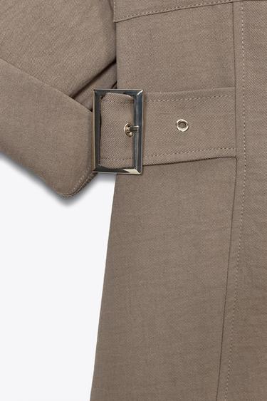 SAFARI SHIRT WITH SIDE BUCKLES - camel by Zara - Image 8