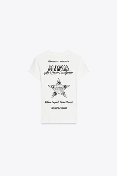 T-SHIRT IMPRIMÉ HOLLYWOOD - Blanc de Zara - Image 5