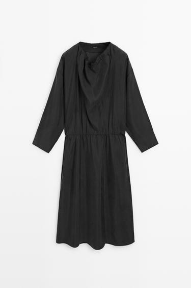 zara black dress long sleeve Massimo Dutti Dresses Woman Size:43½ (EU) / 10½ (US) / 9½ (UK)