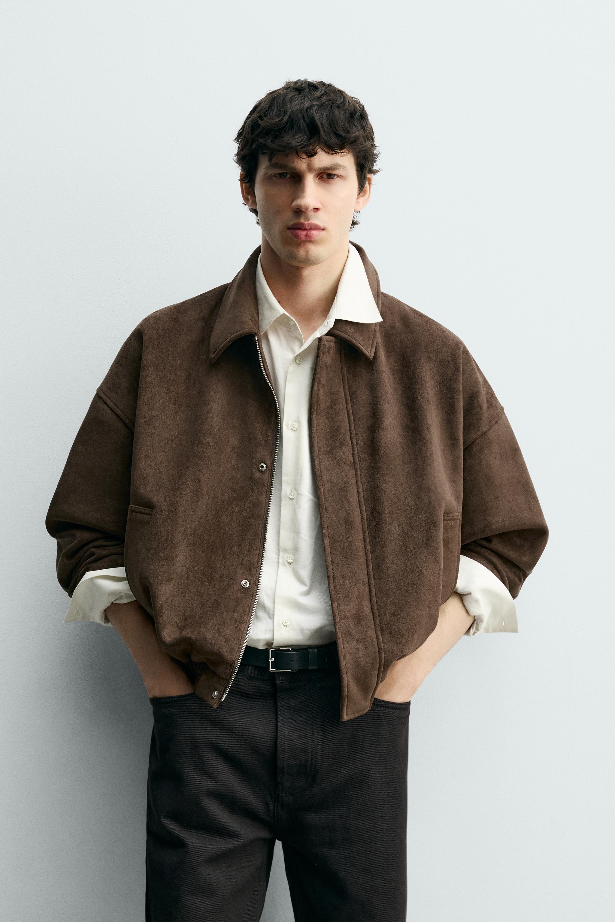 BLOUSON RELAXED FIT EFFET DAIM