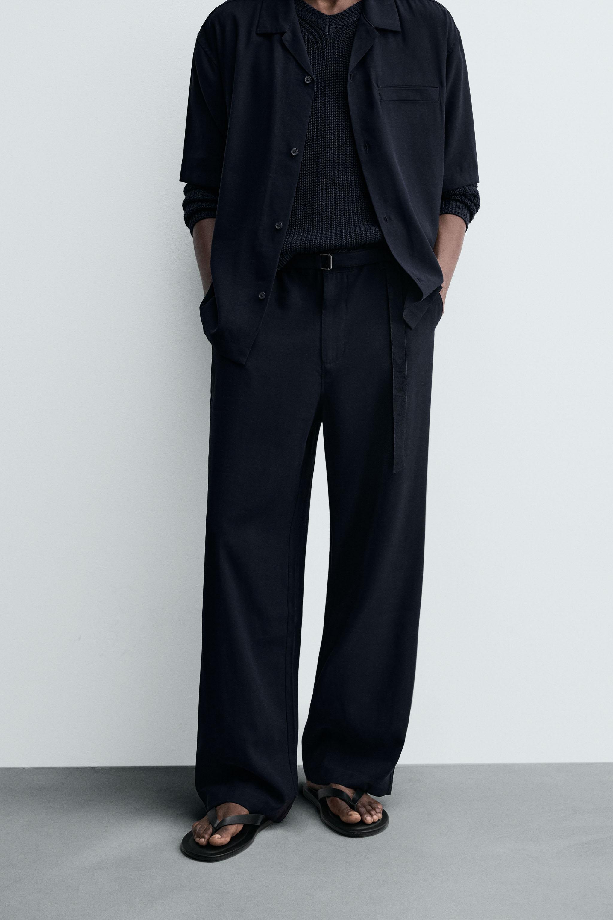 PANTALON COUPE DÉCONTRACTÉE CEINTURE