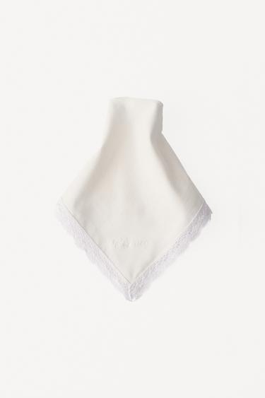 LACE COTTON SCARF WILLY CHAVARRIA X ZARA - White by Zara - Image 1