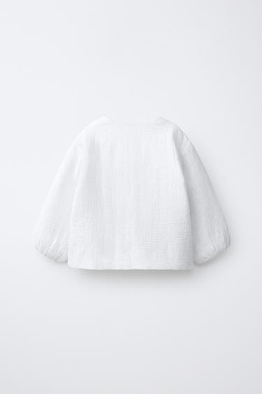 SWISS EMBROIDERED JACKET - ecru-white by Zara - Image 1