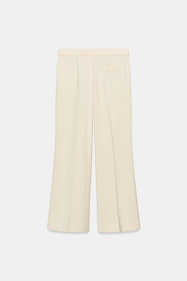 PANTALON À JAMBES LARGES ZW COLLECTION - Écru moyen de Zara - Image 6