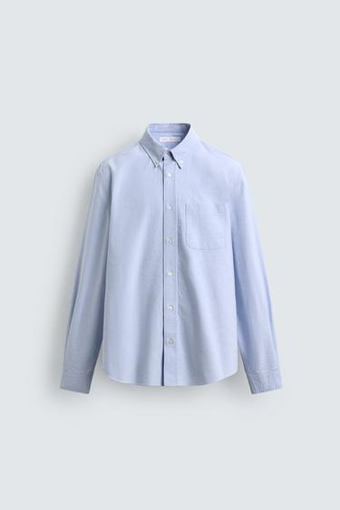 OXFORDHEMD MIT STRUKTURMUSTER - 981 von Zara