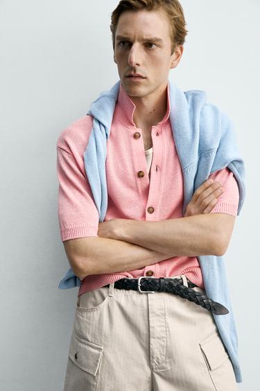 CHEMISE EN MAILLE RELAXED FIT - Rose de Zara - Image 4