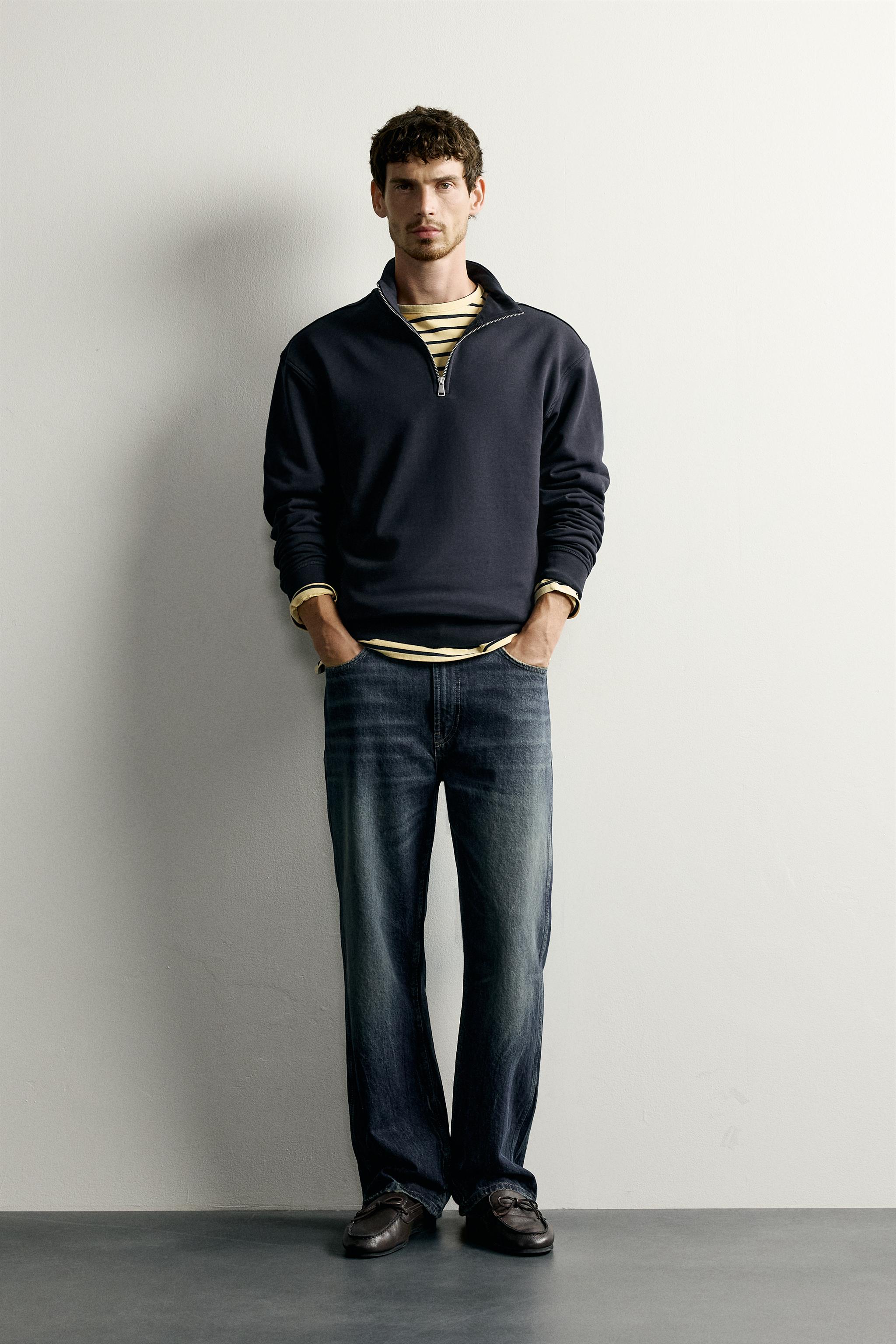 Zara FERMUARLI YAKA SWEATSHIRT