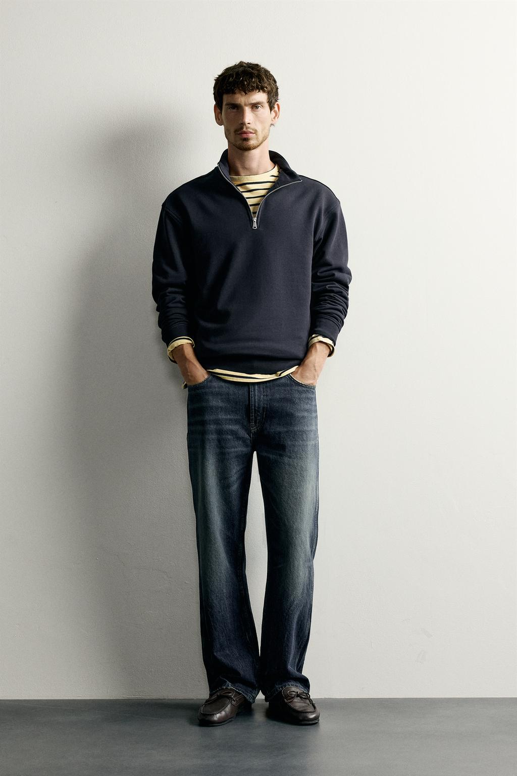 BASIC QUARTER-ZIP SWEATSHIRT