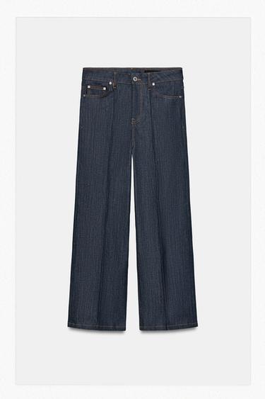 JEANS ZW COLLECTION WIDE LEG TIRO ALTO - Índigo de Zara