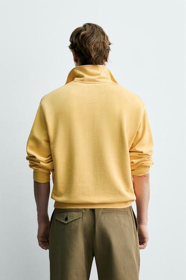 AARON LEVINE X ZARA QUARTER-ZIP SWEATSHIRT - Peach by Zara - Image 4