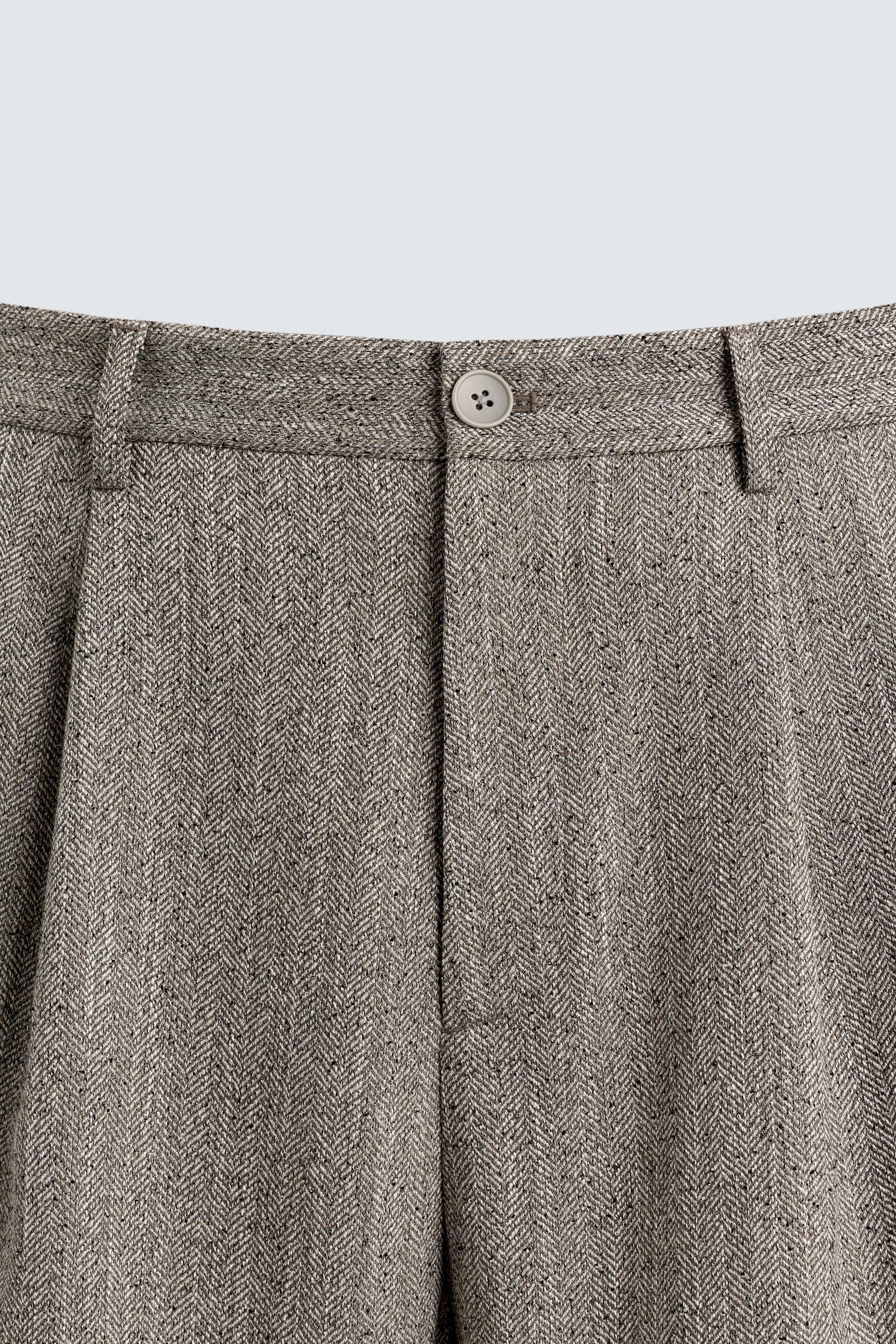 PANTALON STRUCTURÉ À CHEVRON