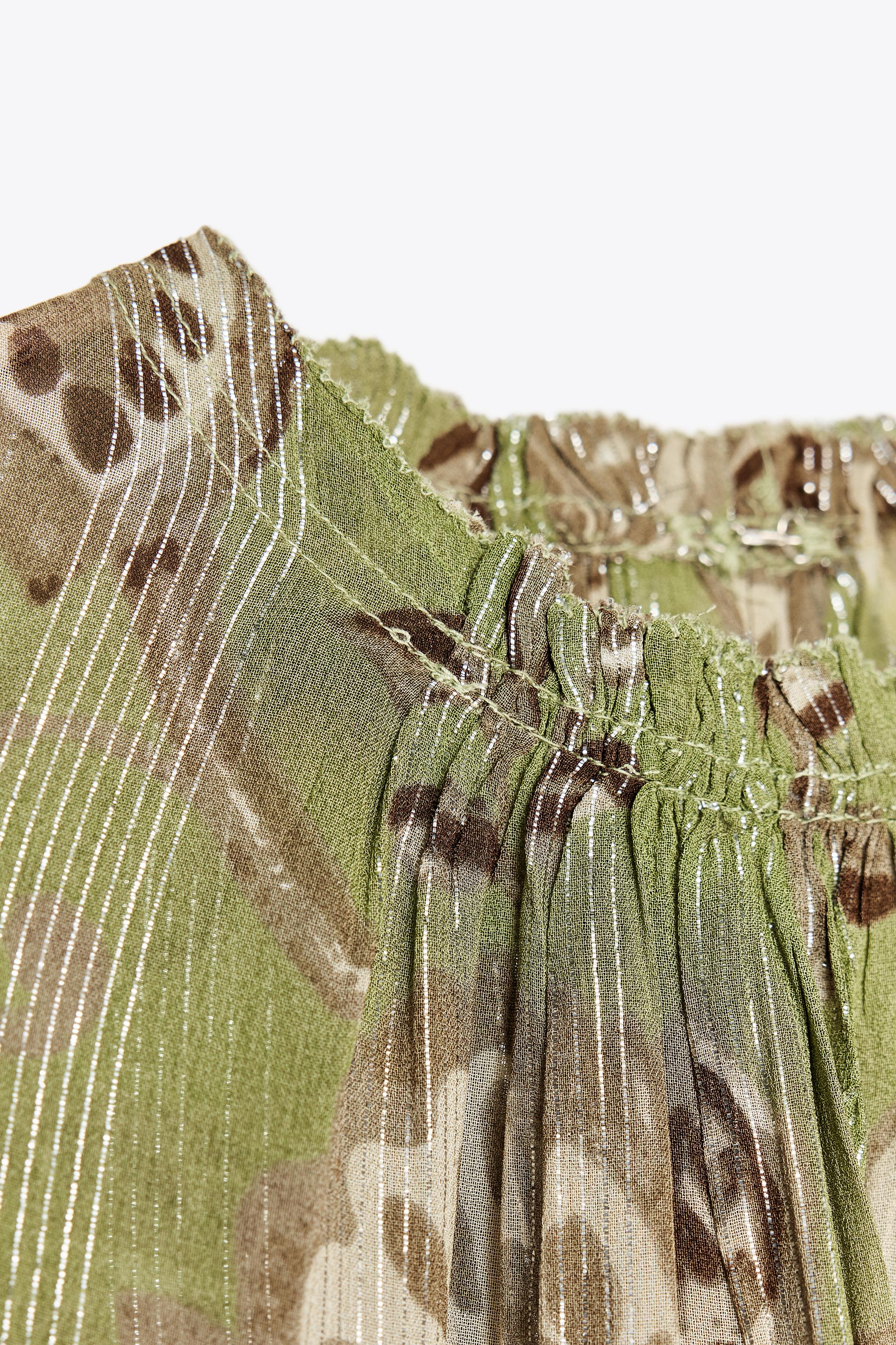ZW COLLECTION PRINTED TOP - Green | ZARA United States