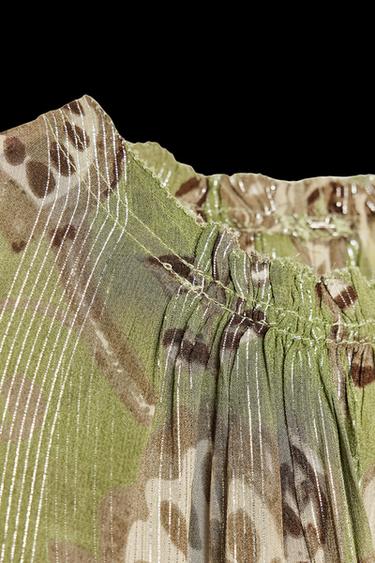 TOP ESTAMPADO ZW COLLECTION - Verde de Zara