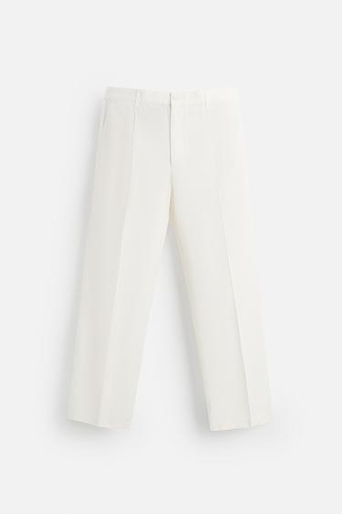 PANTALON FLUIDE PLIS - Blanc de Zara - Image 5