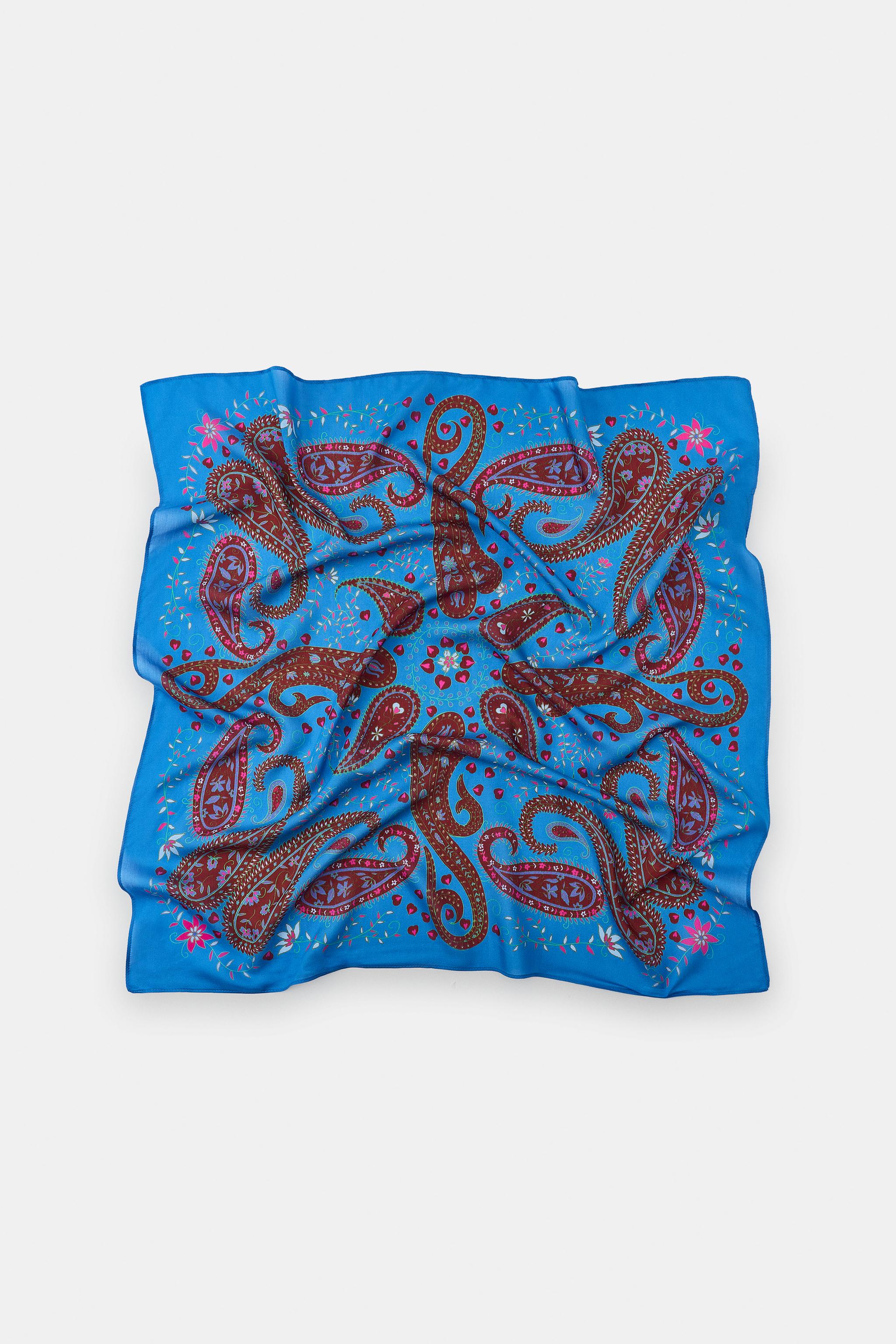 FOULARD IMPRIMÉ CACHEMIRE SOIE