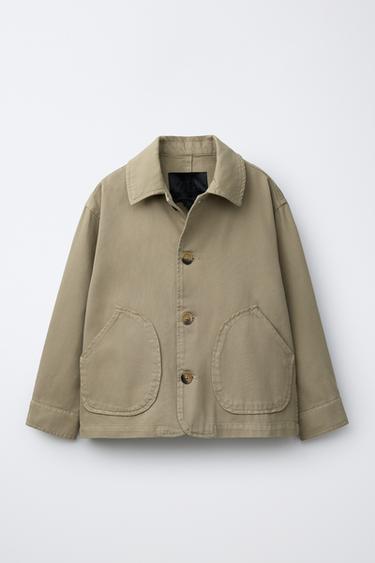 КУРТКА С КАРМАНАМИ — ХАКИ от Zara