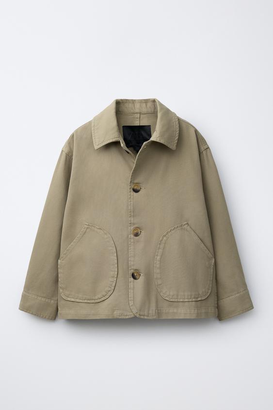CAZADORA BOLSILLOS - Khaki de Zara - Imagen 0