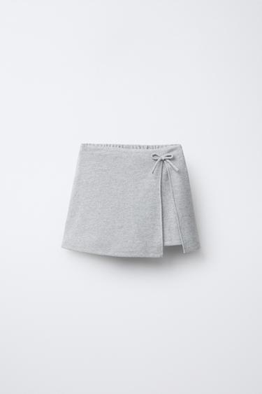 SOFT TOUCH BERMUDA SKORT WITH BOW - Grey marl by Zara