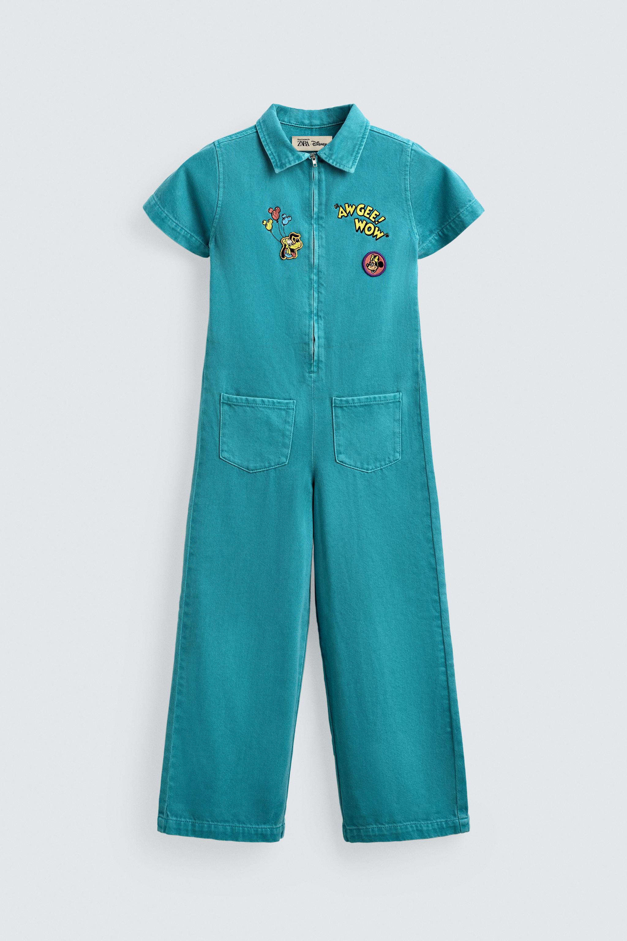 HARRY LAMBERT FOR ZARA X DISNEY 刺繍パッチデニムジャンプスーツ