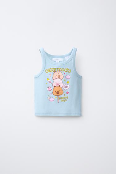 TOP RIB CAPIBARA CAPYFUN © - Blau pastel de Zara