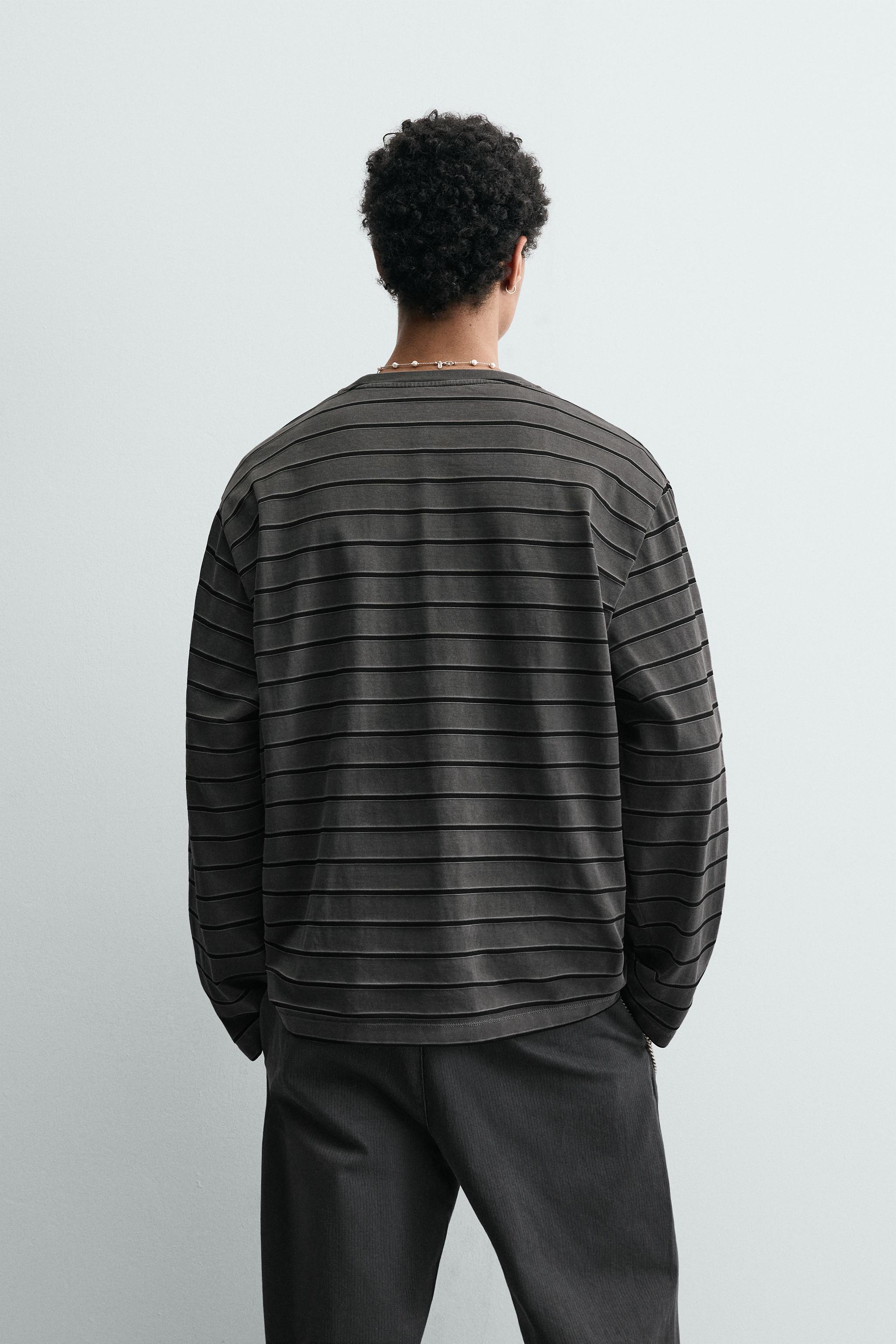 STRIPED JACQUARD T-SHIRT
