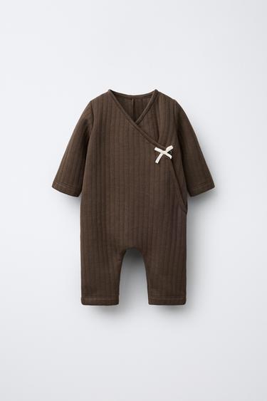 PADDED ONE-PIECE SUIT - Brown by Zara