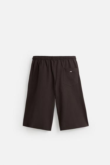 OVERSIZED FIT PLEATED BERMUDA SHORTS - Brown by Zara - Image 8