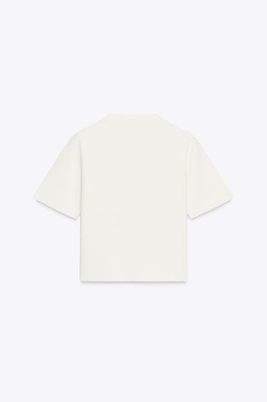 SHORT SLEEVE CARDIGAN - Ecru by Zara - Image 4