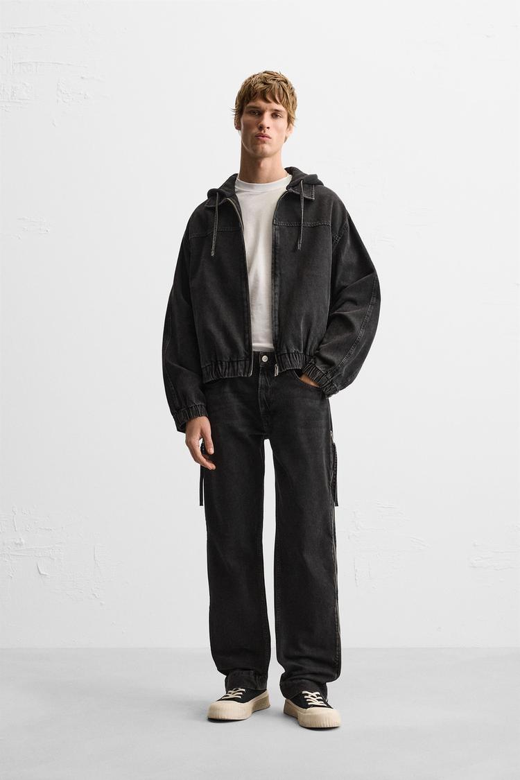フレアフィットジッパーデニムパンツ - ブラック | ZARA Japan / 日本