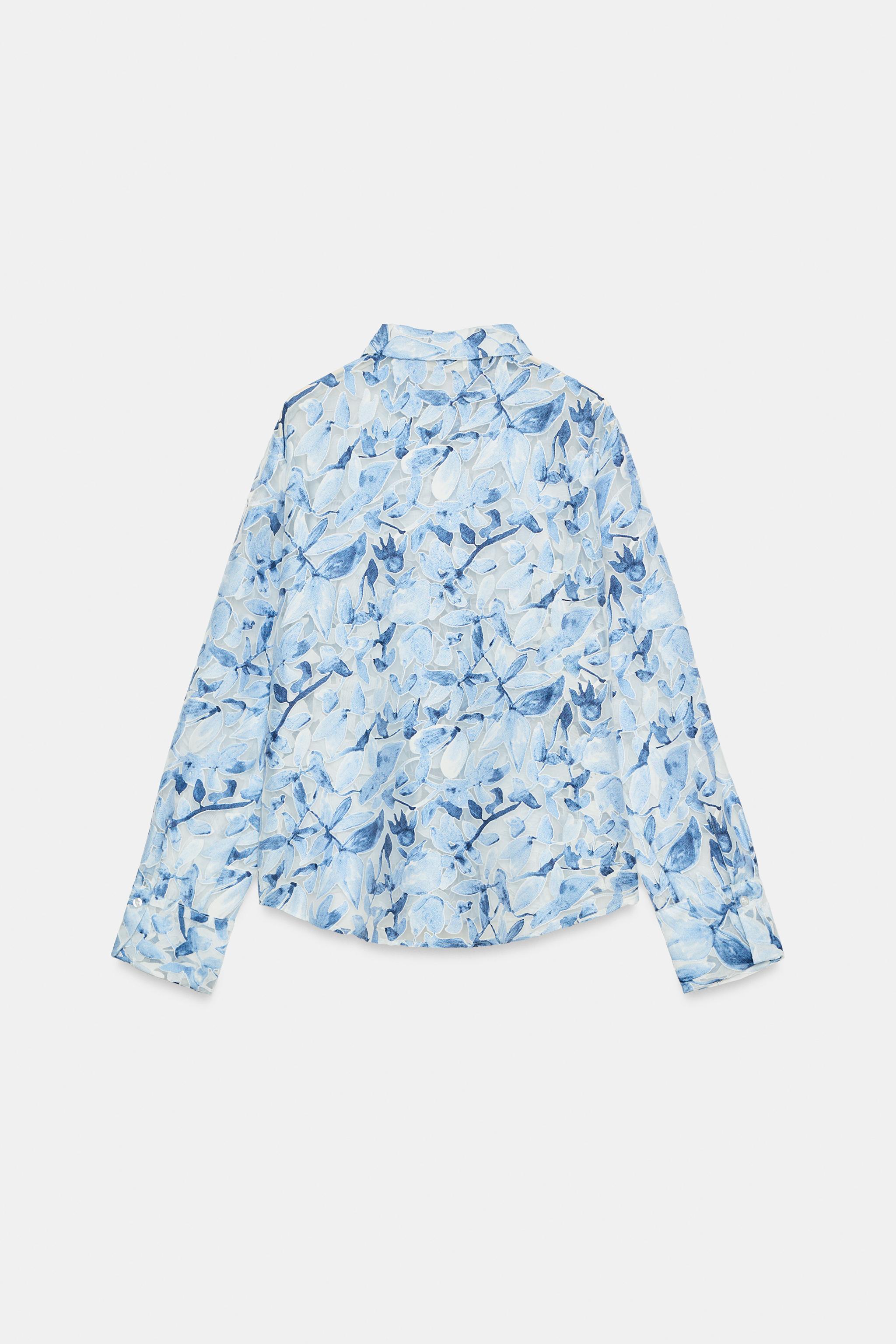 FLORAL PRINT MIXED SHIRT