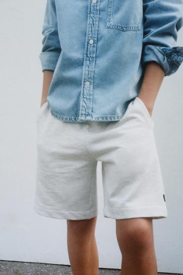 PLAIN BERMUDA SHORTS - Grey marl by Zara