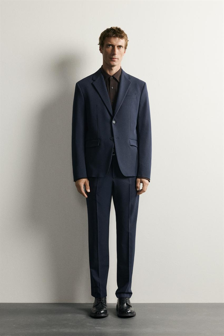 navy blue dress pants The Black Tux Suit Pants-Slim In | Size: 28/26 tapered look Sizing COMFORT SUIT PANTS - Navy