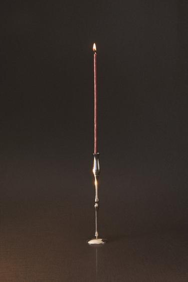 MINI BRASS CANDLESTICK - Silver by Zara