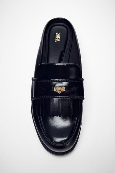 CHUNKY MULE LOAFERS - Black by Zara