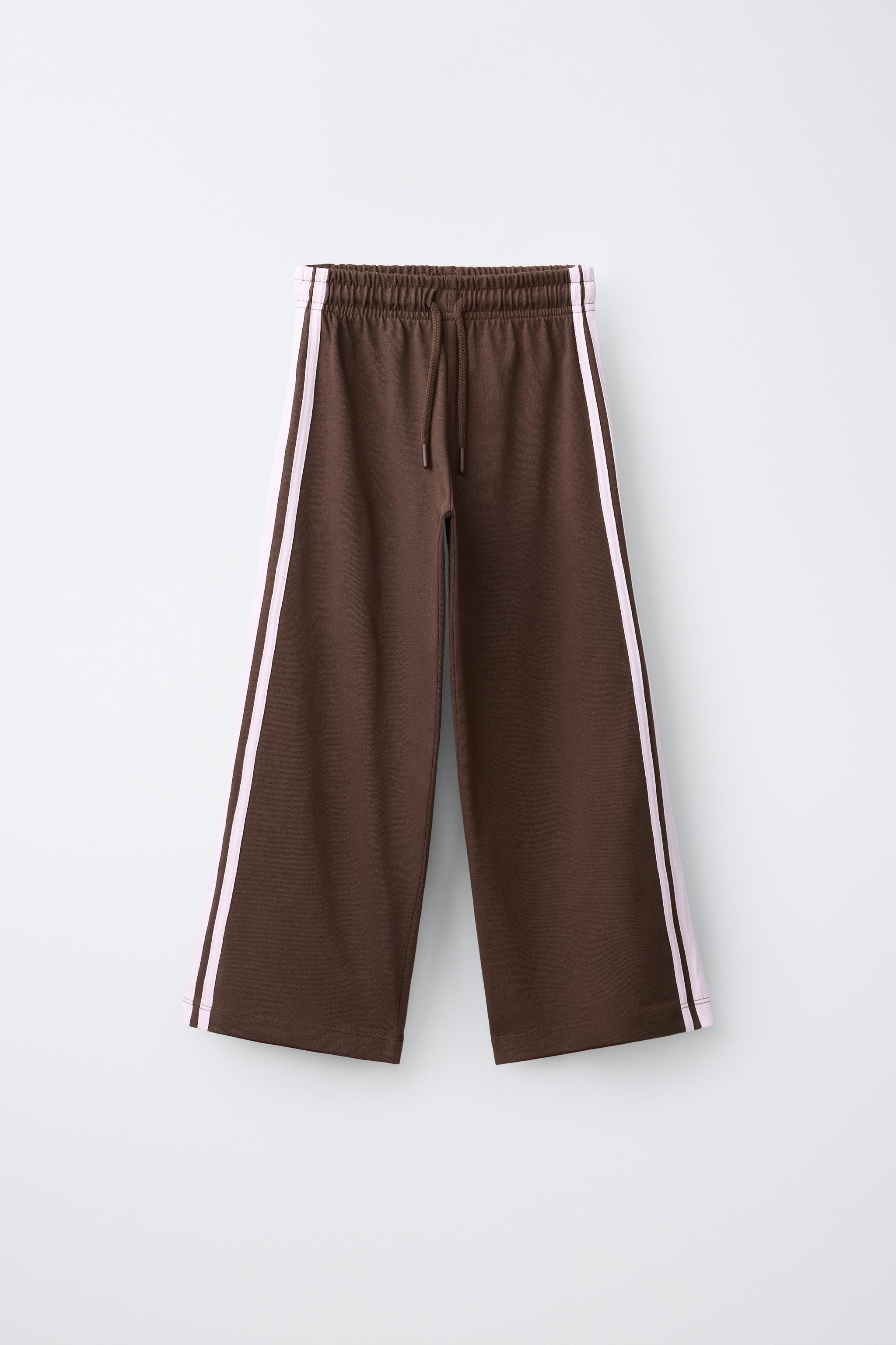 PANTALON WIDE LEG À BANDES