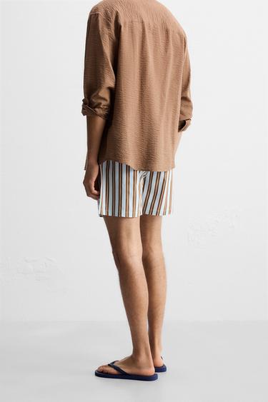 MAILLOT DE BAIN MOYEN RAYURES - Bleu ciel de Zara - Image 3