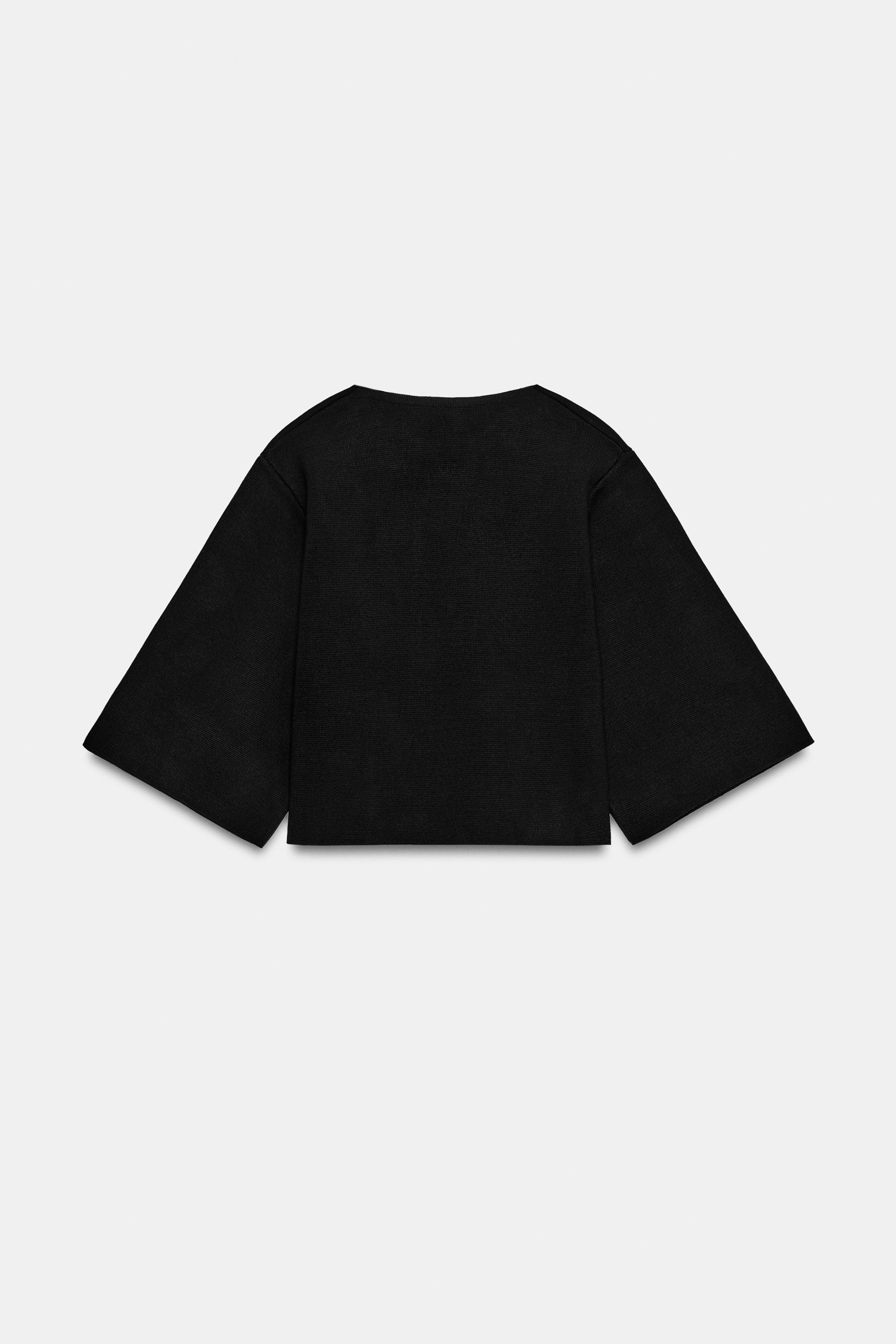 Женские куртки Zara CROPPED KNIT JACKET — фото 6
