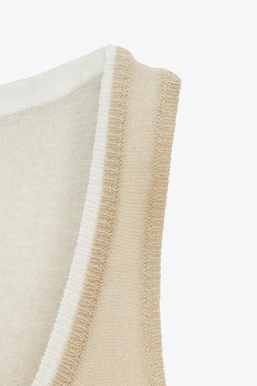 DOUBLE LAYER KNIT TOP - Sand by Zara - Image 7