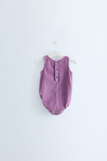 Zara Timeless - SHORT CORDUROY ROMPER — Pink 2